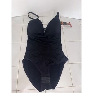 Skinnygirl Smoothers And Shapers Seamless Shaping Bodysuit Black Size Small NWT